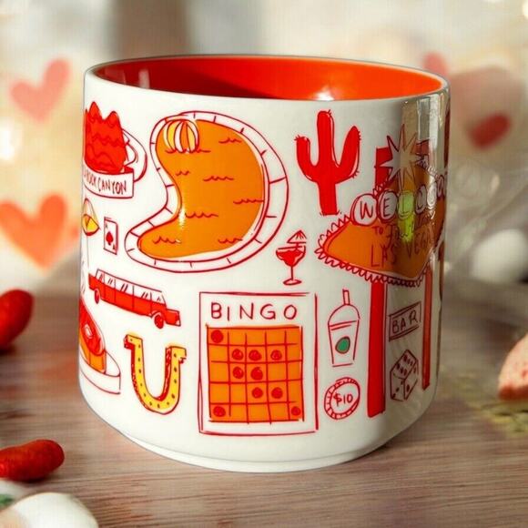 Starbucks Been There Series Las Vegas Across the Globe 14oz Coffee Mug EUC - Picture 4 of 7